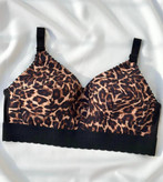 لباس زیرسوتین تک پلنگی بدون فنرسایز بزرگ داخل نخ کتان کش پهن سایز 90,95,100